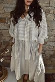Nonni Gingham Poet Blouse Stone